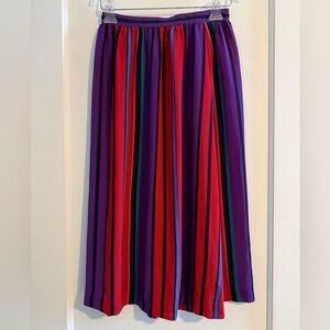 Vintage Rare 80’s Prophecy Colorful Rainbow Striped Midi Skirt